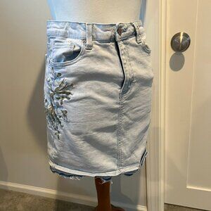 Velvet Heart Denim Flower Skirt | 28